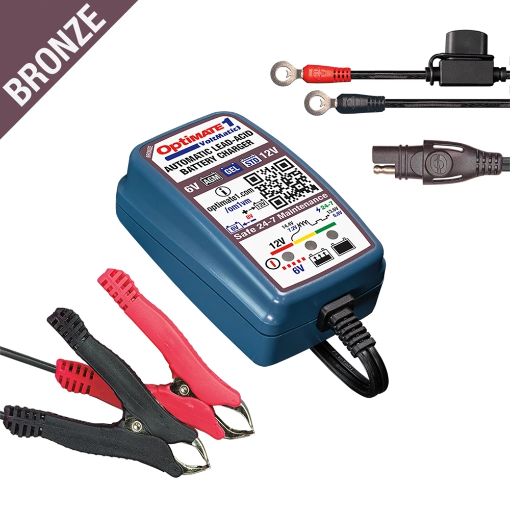 Batterieladegerät tecMATE OPTIMATE 1 Voltmatic 6/12V/0.6A 4 Stufen 2-28Ah TM400A