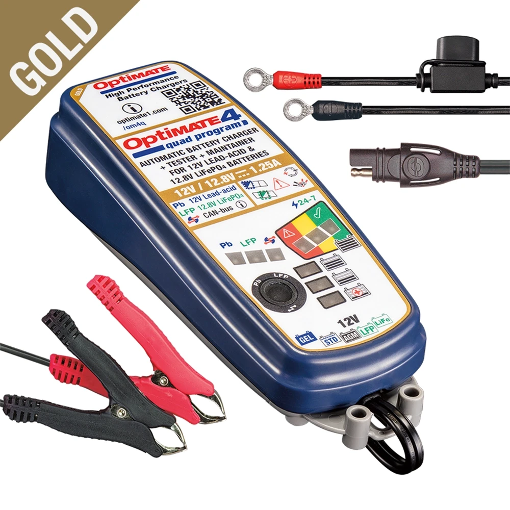 Batterieladegerät tecMATE OPTIMATE 4 Quad 12-13.2V/1.25A 9 Stufen 4-60Ah TM630
