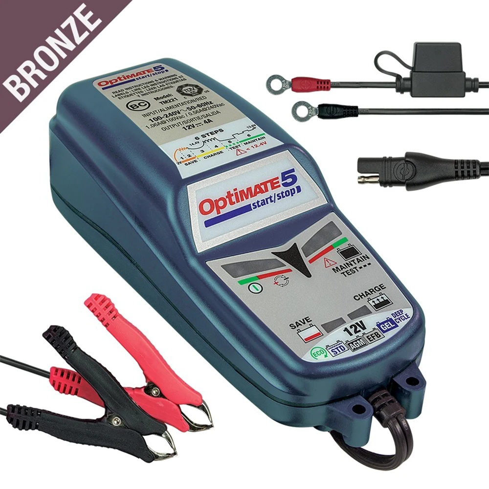 Batterieladegerät tecMATE OPTIMATE 5 Start/Stop 12V/4A 6 Stufen 15-192Ah TM220-4