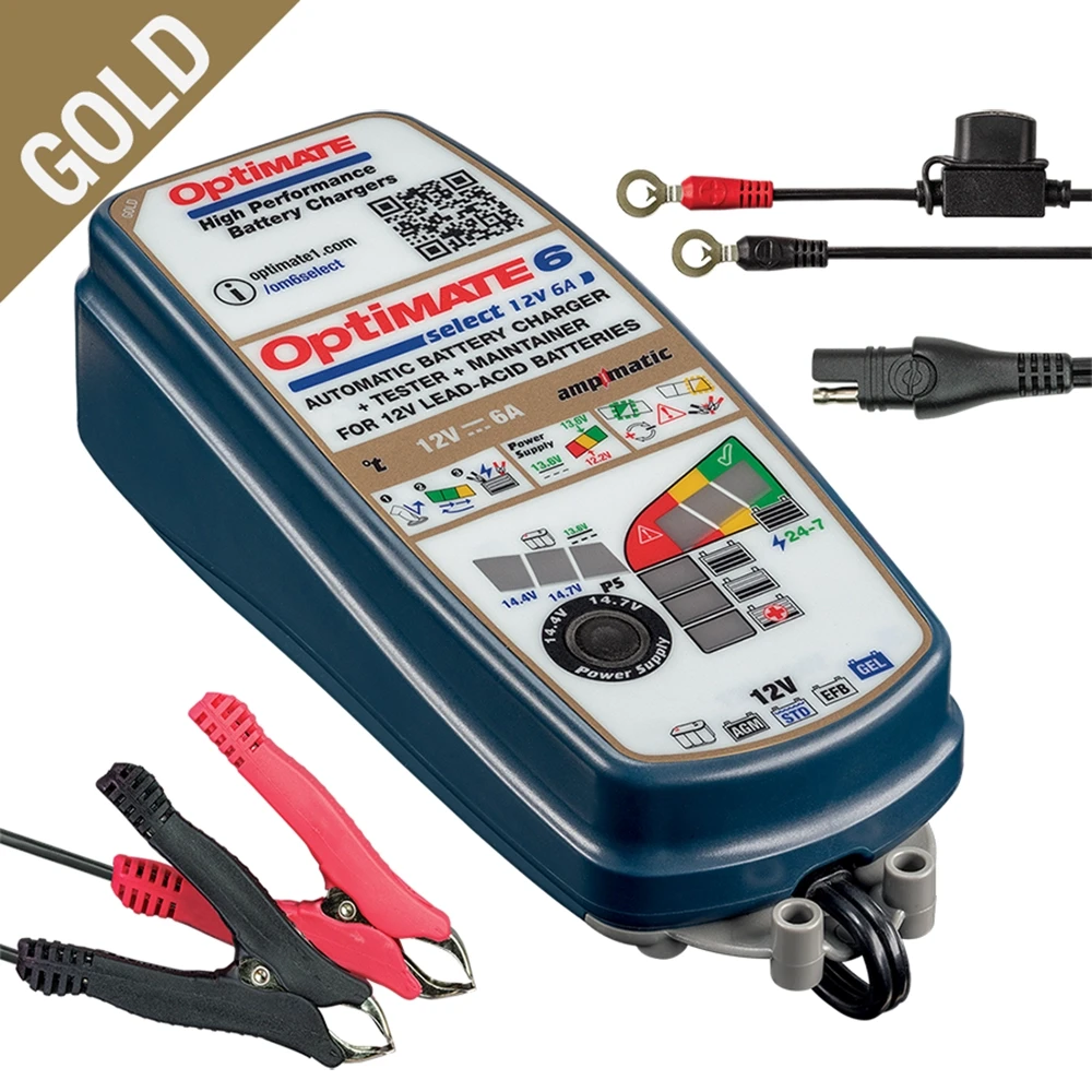 Batterieladegerät tecMATE OPTIMATE 6 Select 12V/6A 9 Stufen 3-144Ah TM370