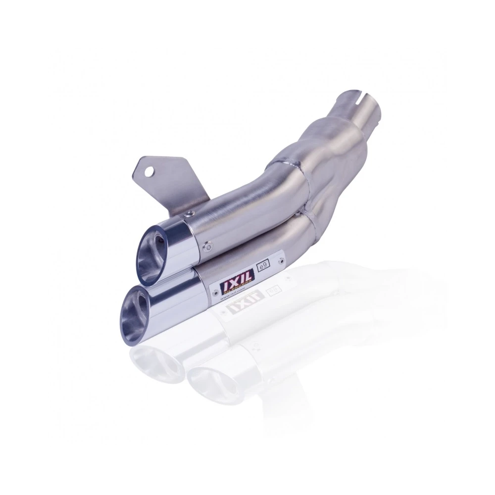 Auspuff IXIL DUAL HYPERLOW (L2X) in INOX mit END- CAP in ALU zu Suzuki (CH