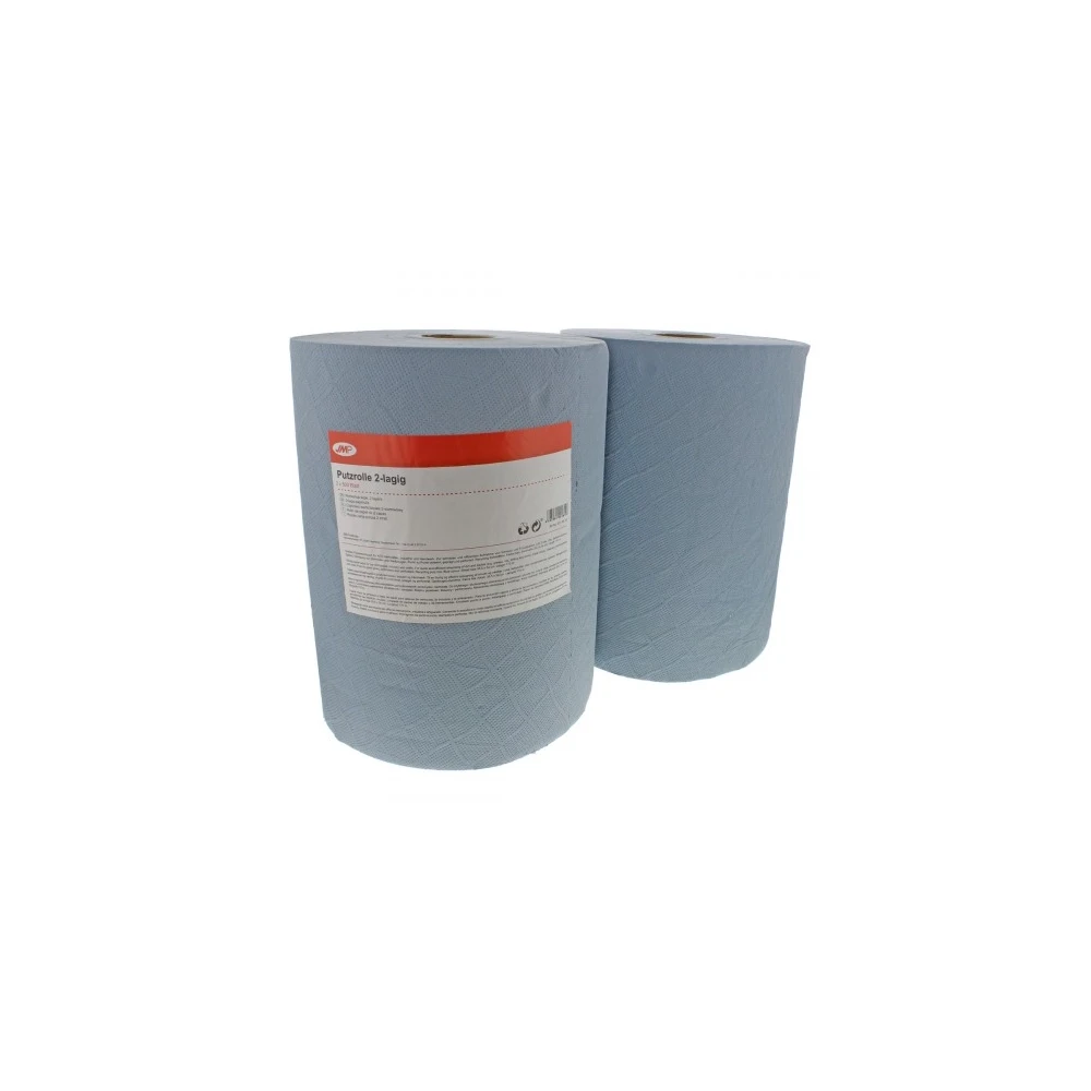 Putzpapier JMP (2 Stück) Rolle BLAU 2-lagig 500 Blatt (35.5x34cm), 170m