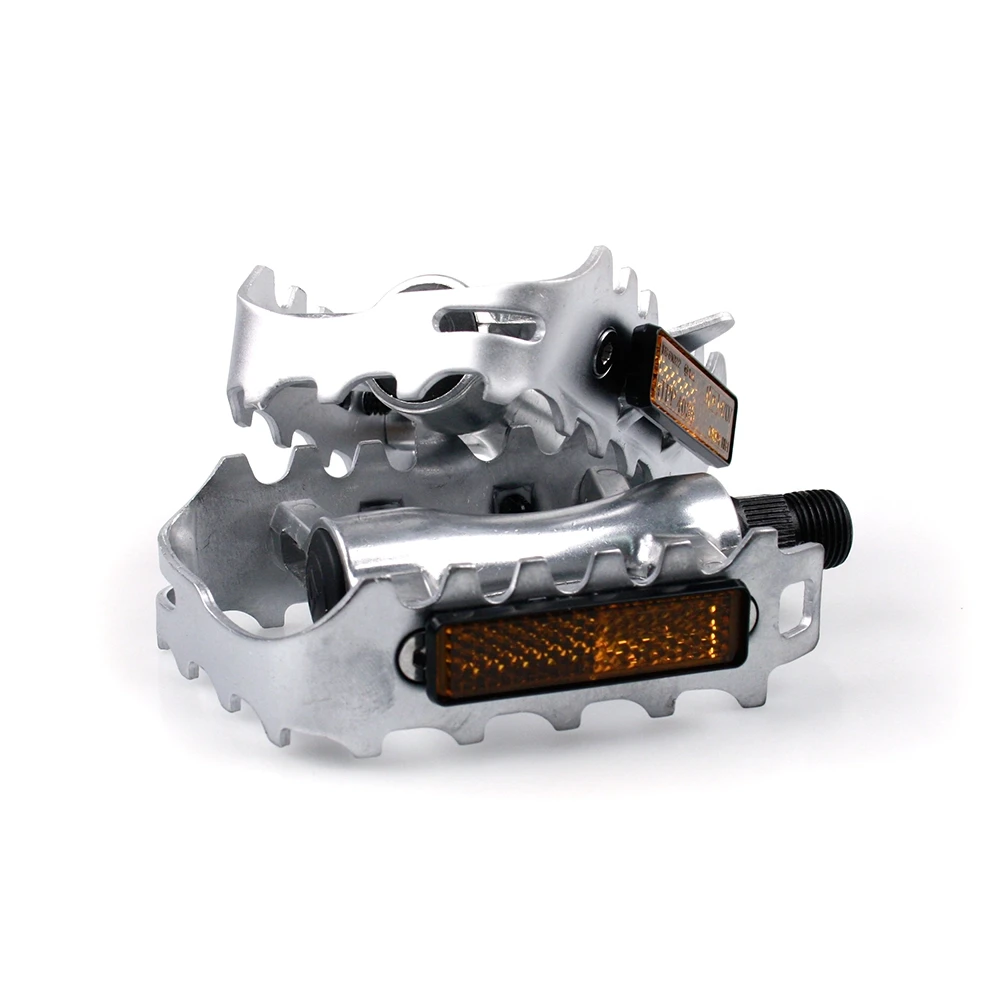 Pedalen VP COMPONENTS (Paar) Stahl mit Reflektoren UNIVERSAL in Silber für