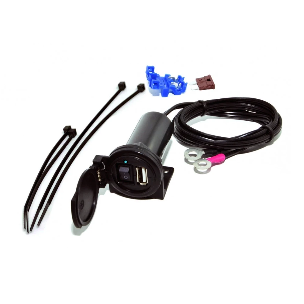 USB Steckdose mit Schalter und Deckel universal einsetzbar 2.1A