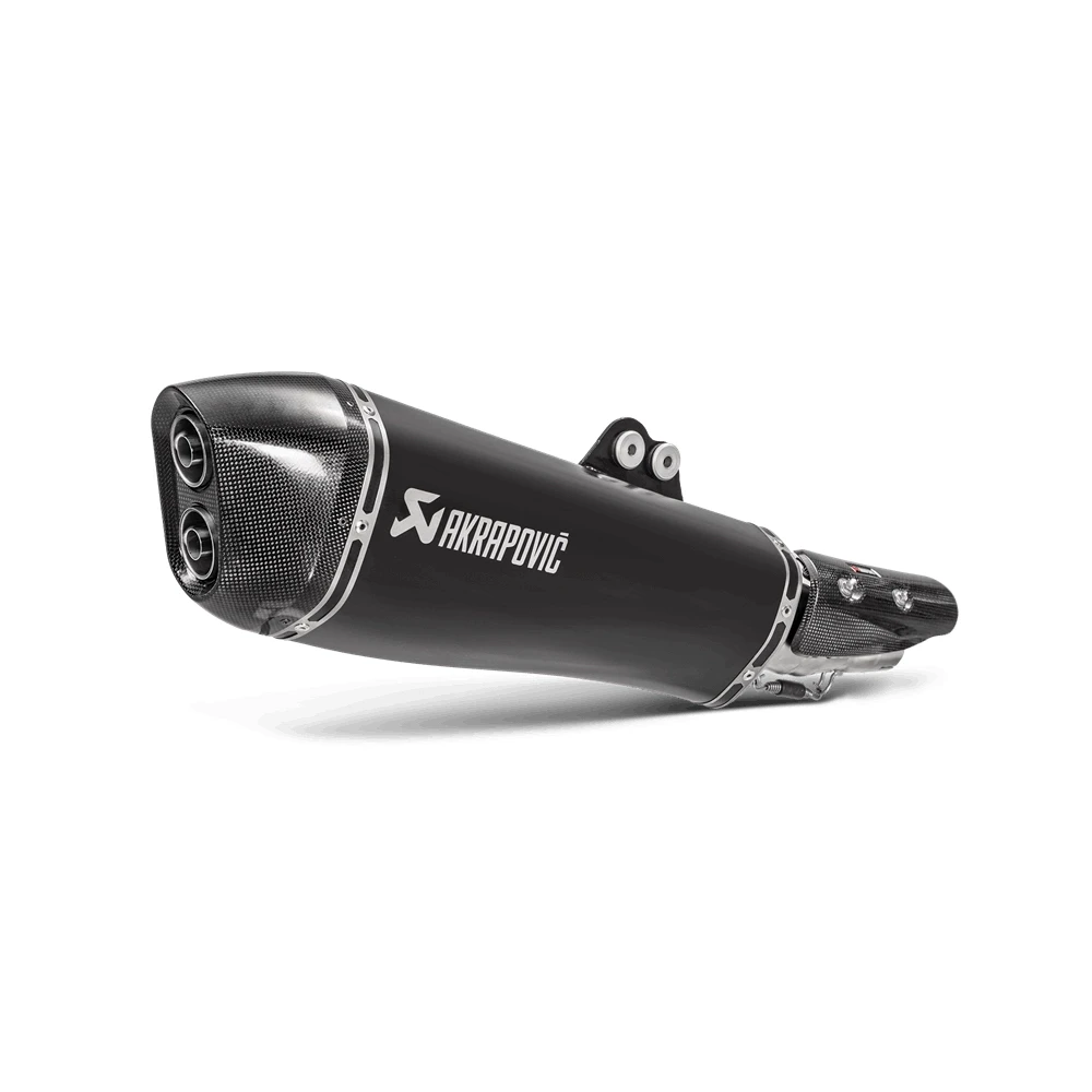 Auspuff AKRAPOVIC BLACK-LINE (SLIP-ON) in INOX mit CARBON-ENDCAP zu Kymco