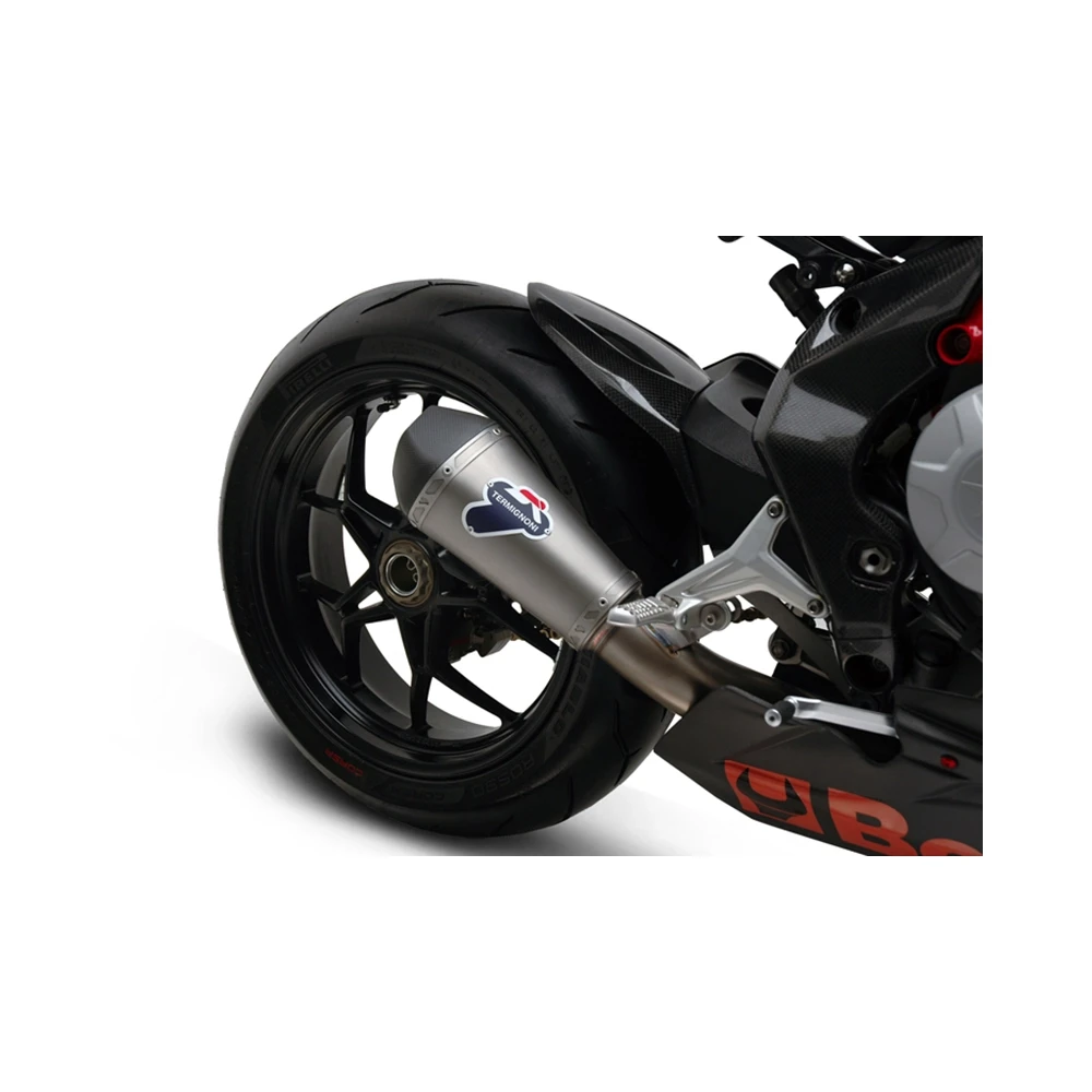 Auspuff TERMIGNONI CONIC SLIP-ON in TITAN/CARBON zu MV Agusta (CH Homologi