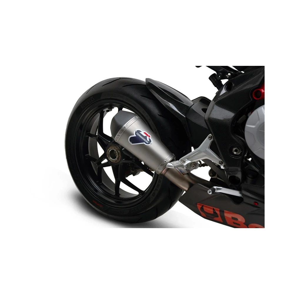 Auspuff TERMIGNONI CONIC SLIP-ON in TITAN/CARBON zu MV Agusta (CH Homologi