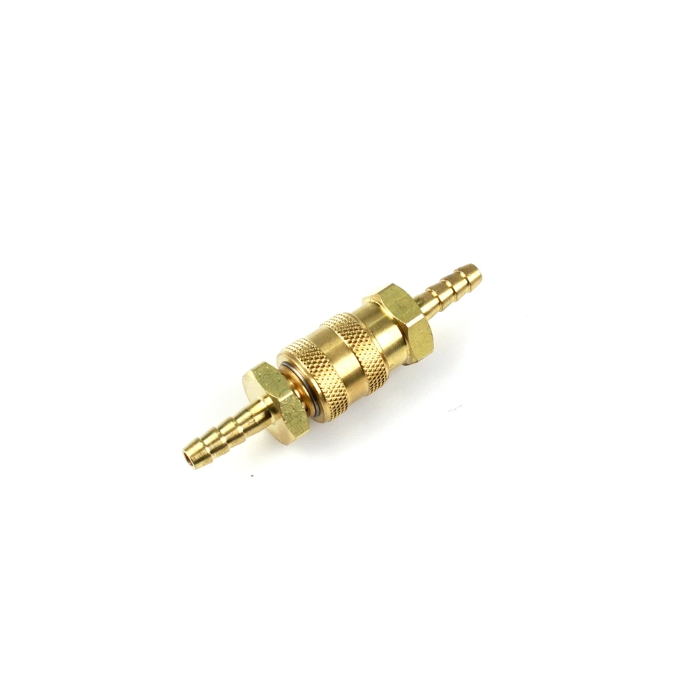 Benzinschlauch-Kupplung JMP Ø 8 x ca. 8mm aus Messing bis 10 Bar mit Schne