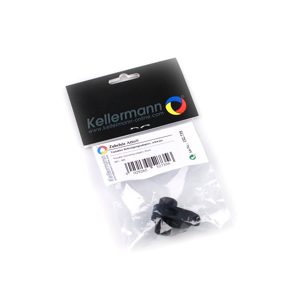 Adapter Kellermann (1 Stück) Variabel M6 in SCHWARZ - zu allen Atto Blinke