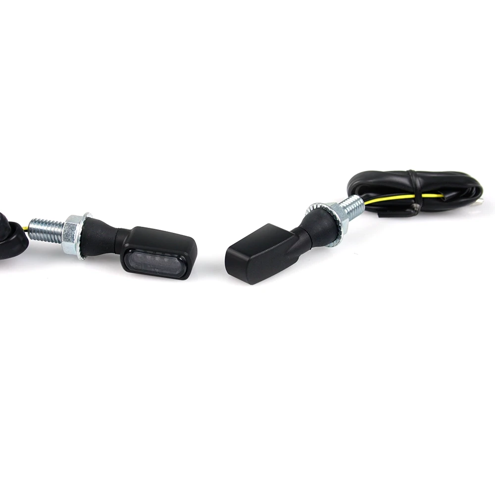 Blinker TECH JACK SMD LED (Paar) Alu in Schwarz mit Glas smoke (38 x