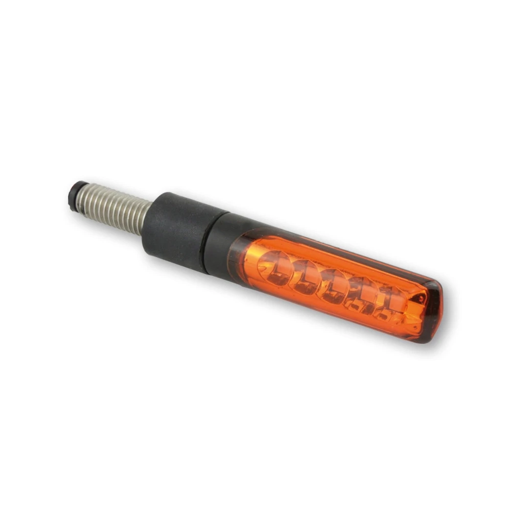 Blinker KOSO (1 Stück) ELECTRO - Laufeffekt 5x LED in SCHWARZ/ORANGE Glas
