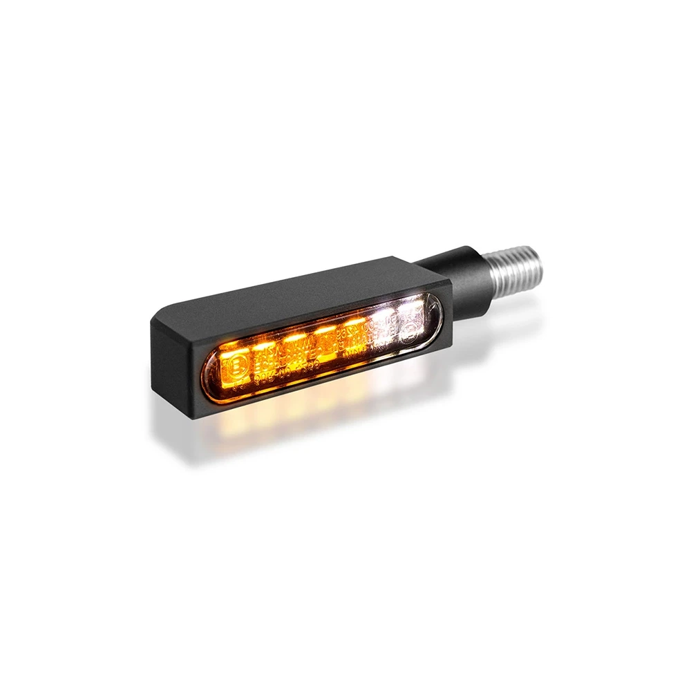 Blinker HeinzBikes (Paar) BLOKK aus ALU mit LED SCHWARZ/GETOENT inkl. Stan