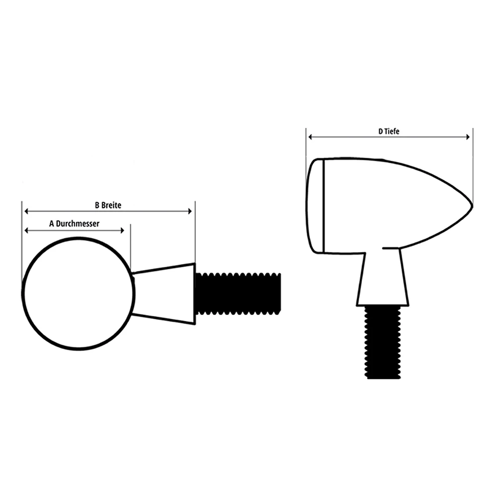 Blinker HeinzBikes (Paar) BLOKK aus ALU mit LED inkl. Brems & Rücklicht i