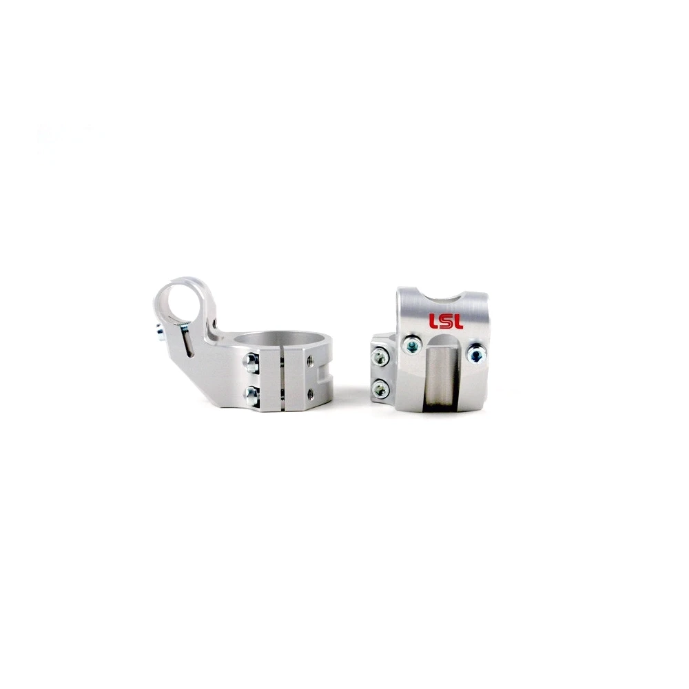 Standrohrschellen LSL (Paar) Sport-Match Offset-High aus Alu in SILBER (An