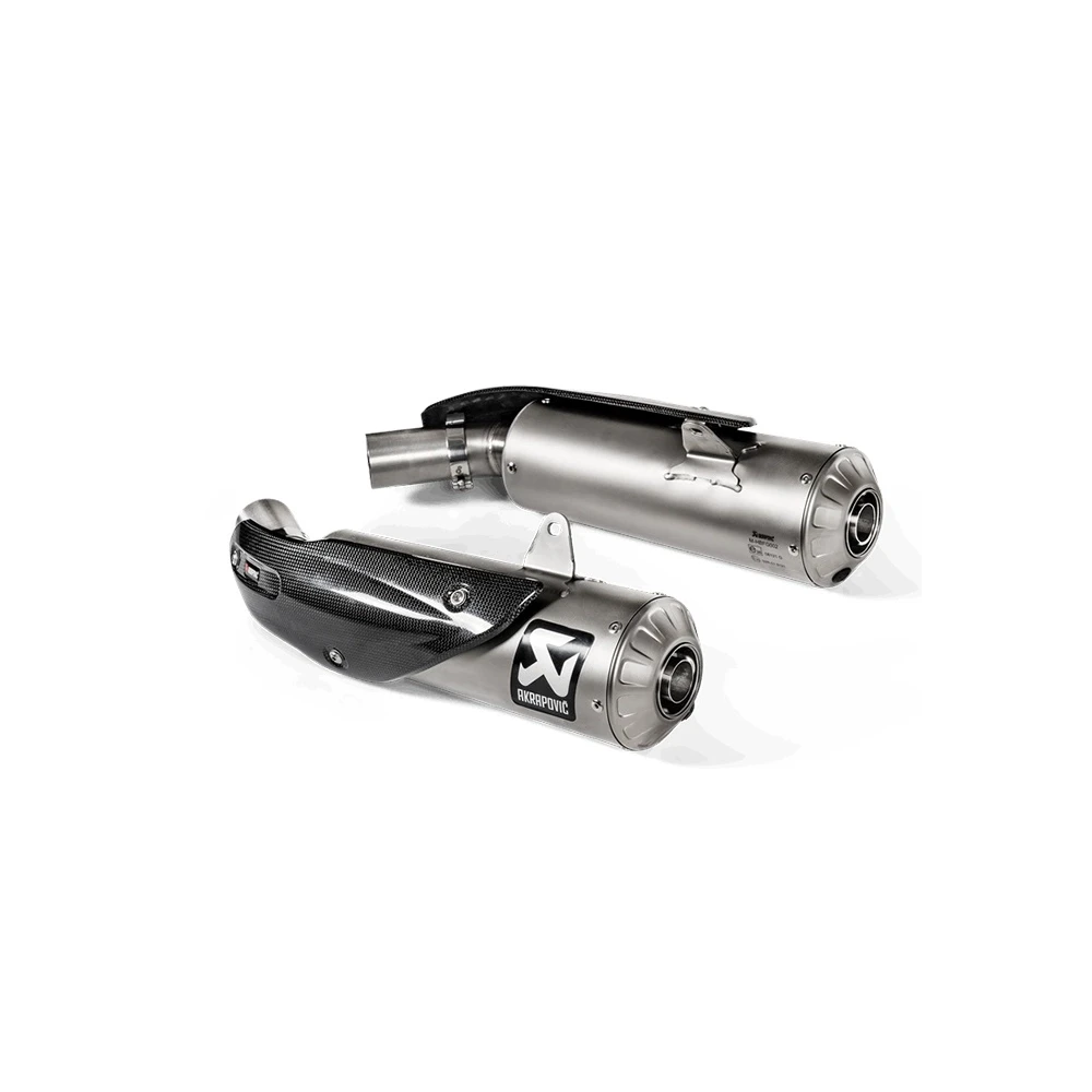 Auspuff AKRAPOVIC (SLIP-ON) in TITAN mit CARBON-HITZESCHILD zu Ducati (CH