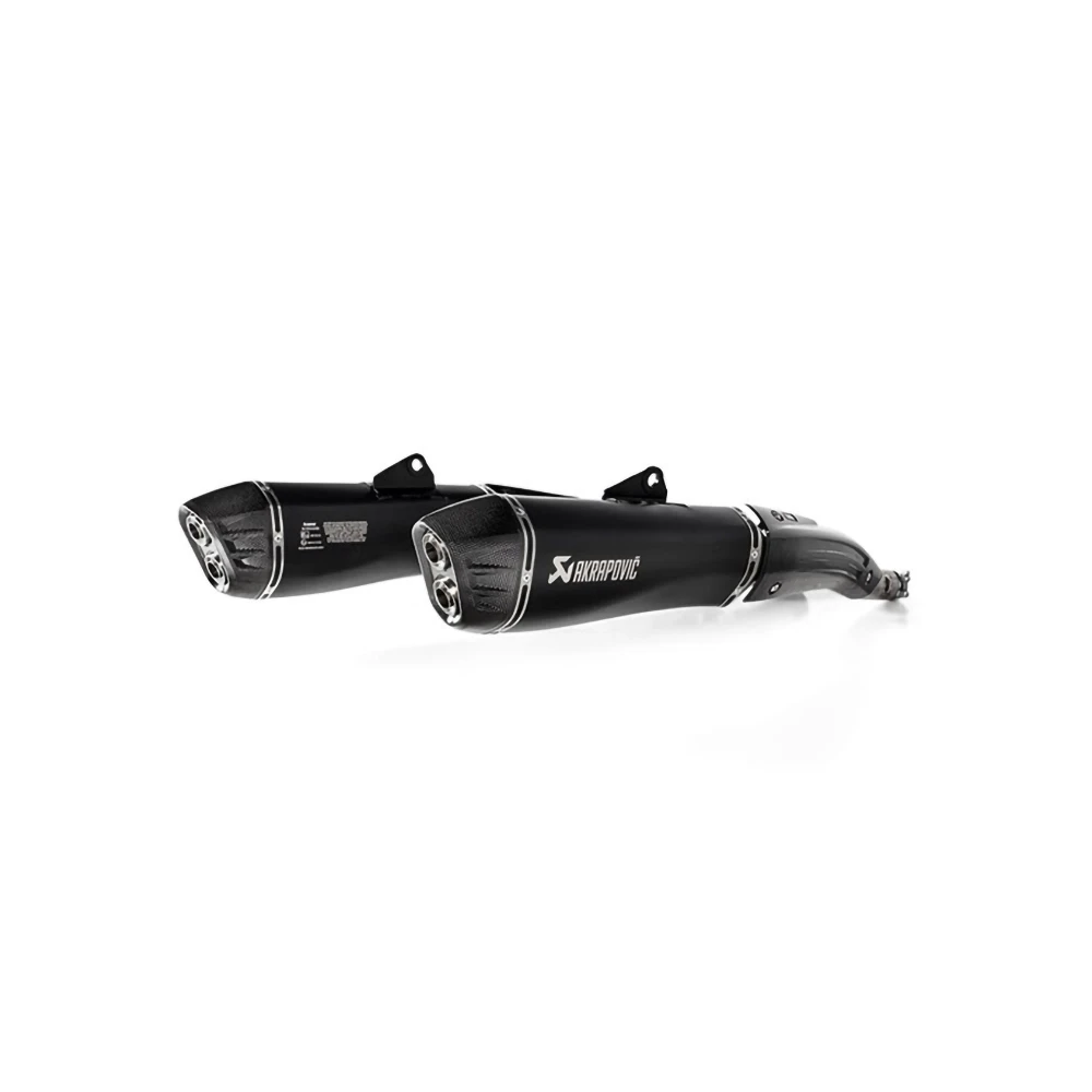 Auspuff AKRAPOVIC BLACK-LINE (SLIP-ON) in TITAN mit CARBON-ENDCAP zu BMW (