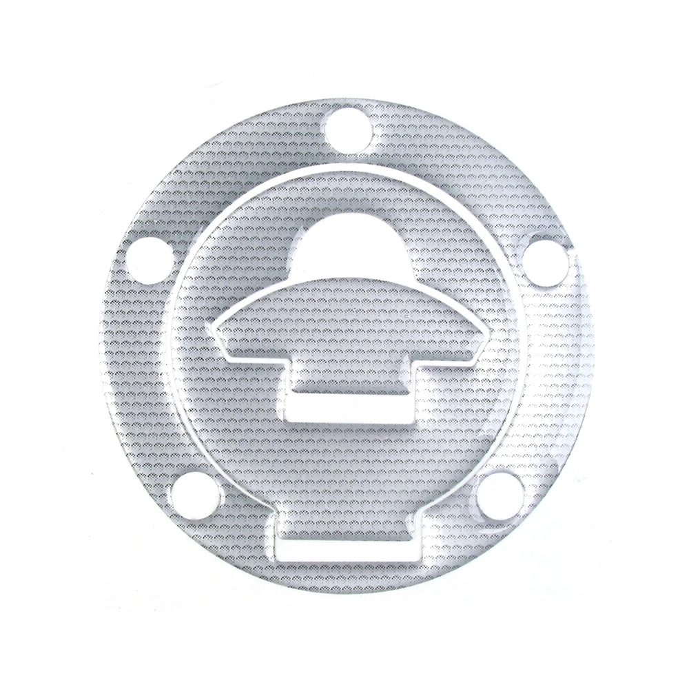 Tankcap- Protektor PRINT in CARBON-LOOK SILBER (104.3 x 104.3mm) zu Ducati