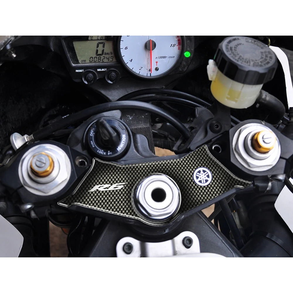 Gabelbrücken- Protektor PRINT in carbon-look zu Yamaha