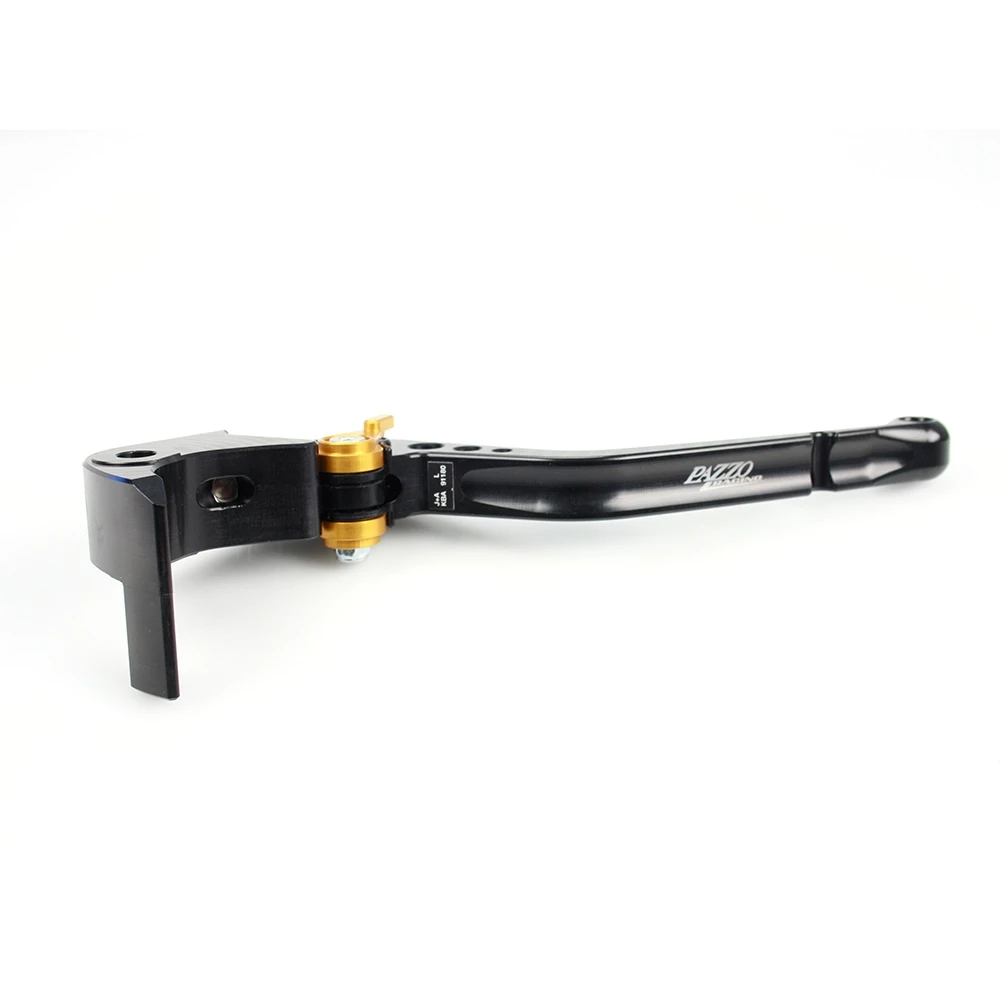 Bremshebel PAZZO RACING STARR - LANG in schwarz / Versteller in gold (CH-