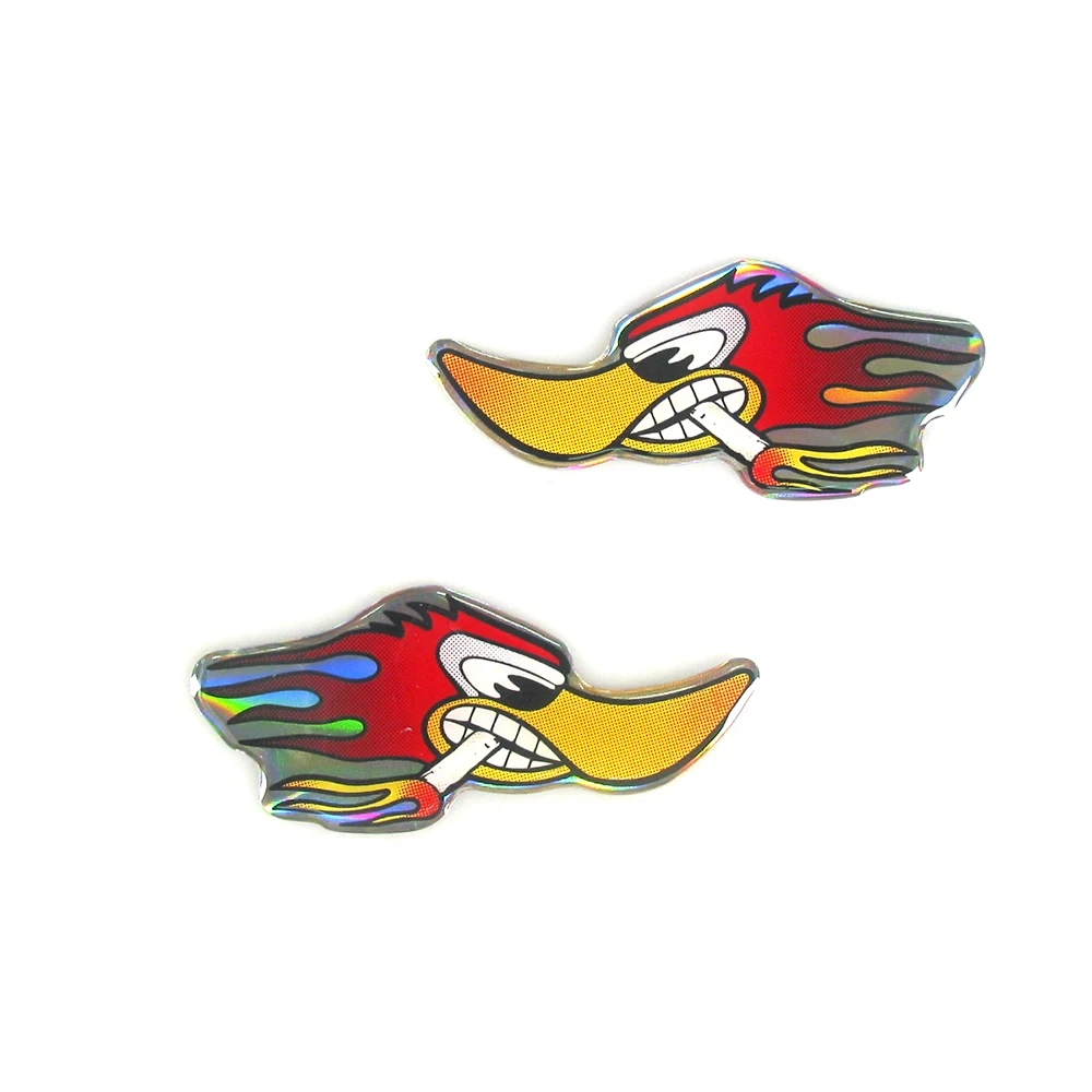 Sticker 4R 3D (2 Stück) Smoking Duck (93 x 25mm)