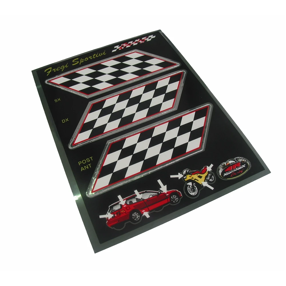 Sticker-Set 4R SPORTING TABS (130 x 95mm) Racing-Flag