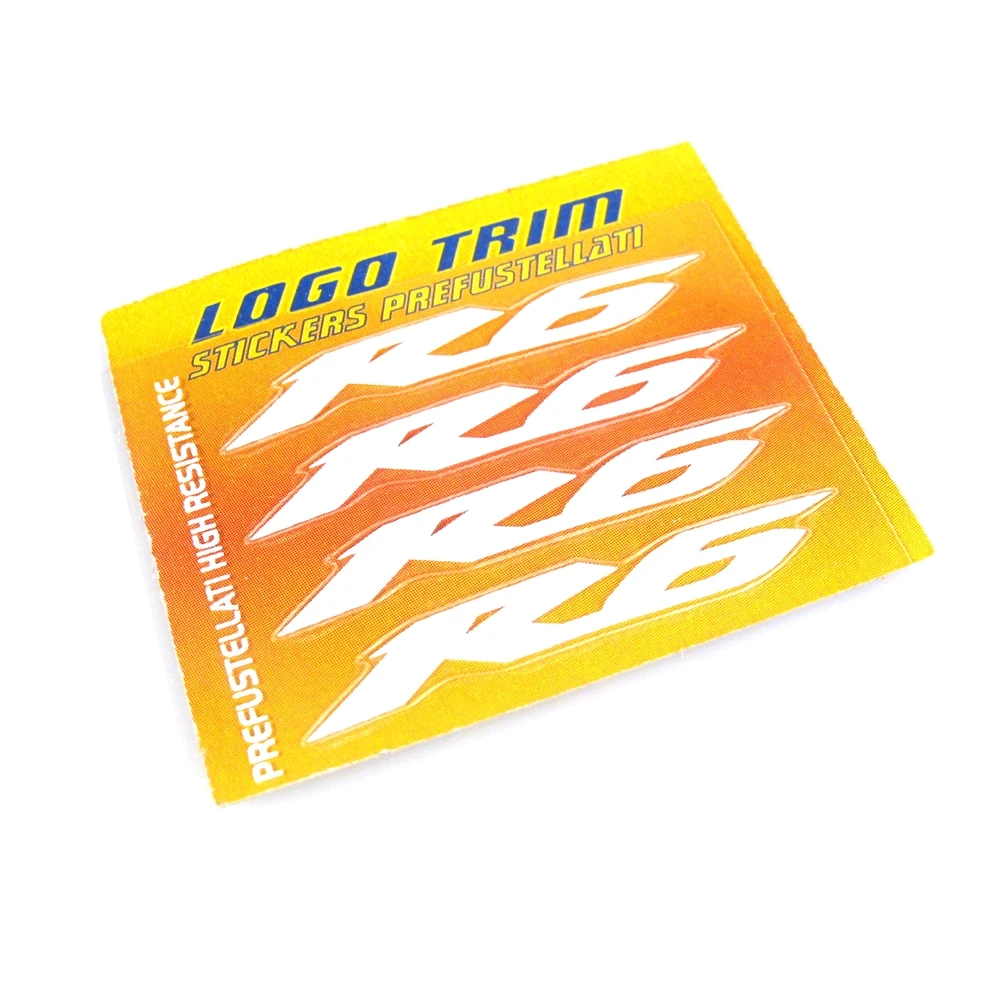 Logo-Trim 4R R6 (4er Set) mit 3M Technologie in WEISS
