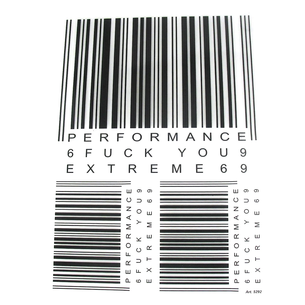 Sticker-Set 4R SPORT CODE (Set à 3 Stück) in SCHWARZ (35 x 25cm)