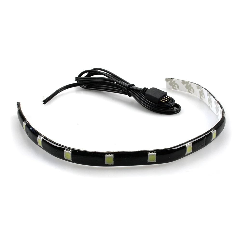 LED-Silikonband XENON (120cm) mit 60 PINKIGEN grossen SMD-LED (Band in Sch