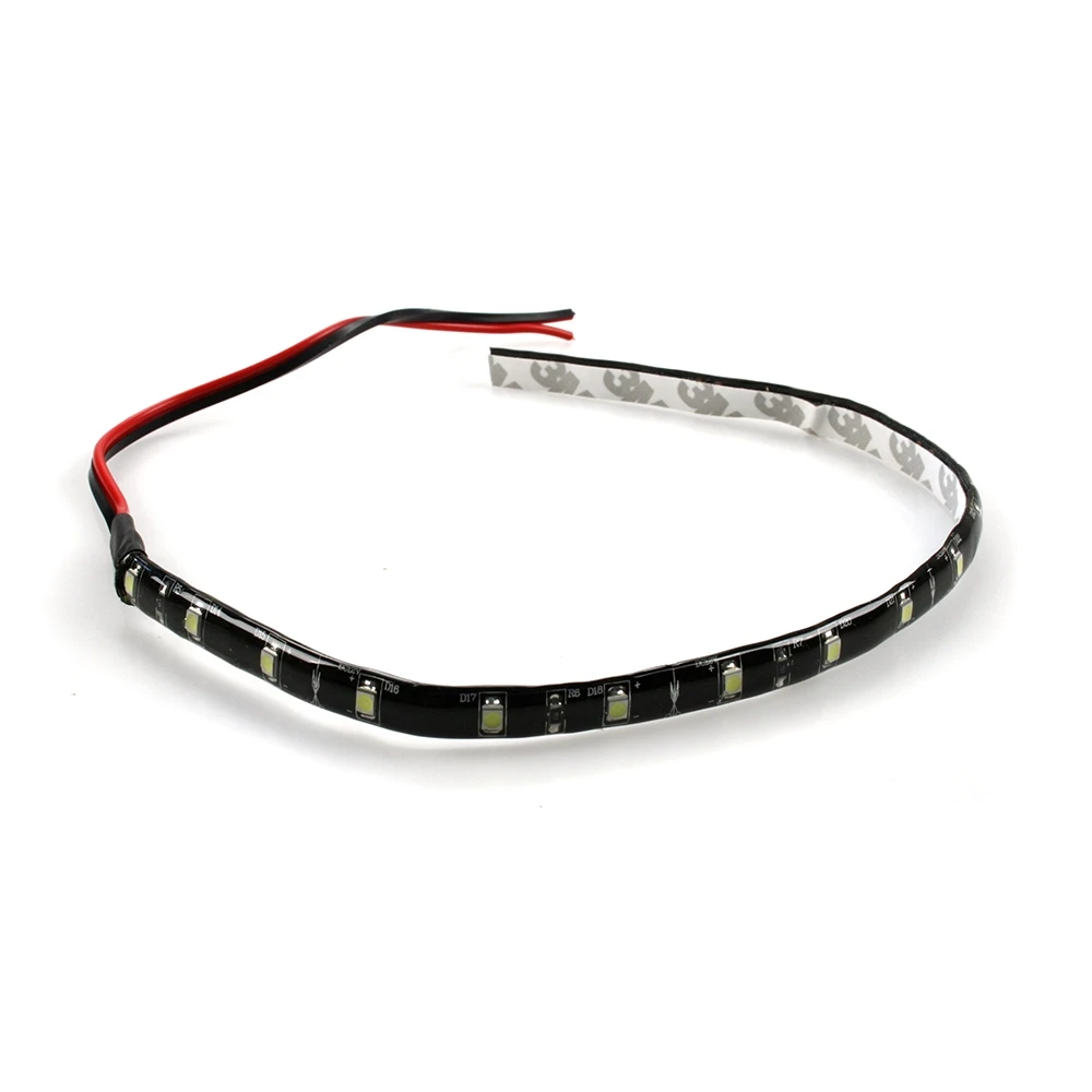 LED-Silikonband XENON (60cm) mit 15 ROTEN kleinen SMD-LED (Band in Schwarz