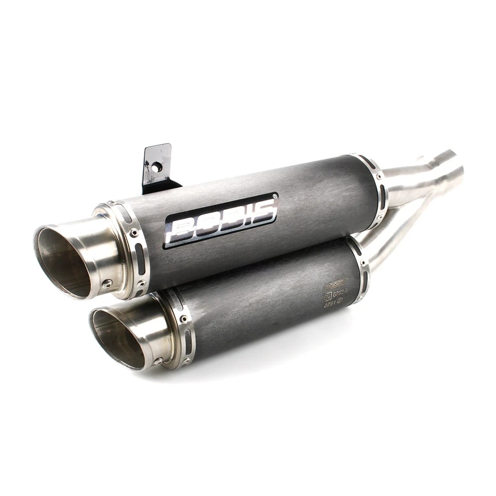 Auspuff BODIS GPX2 in INOX/SCHWARZ (SS/BL) zu Honda (CH- Homologiert)