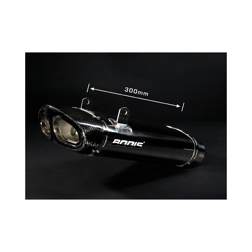 Auspuff BODIS OVAL Q5 in INOX (SS) zu Suzuki (CH- Homologiert)