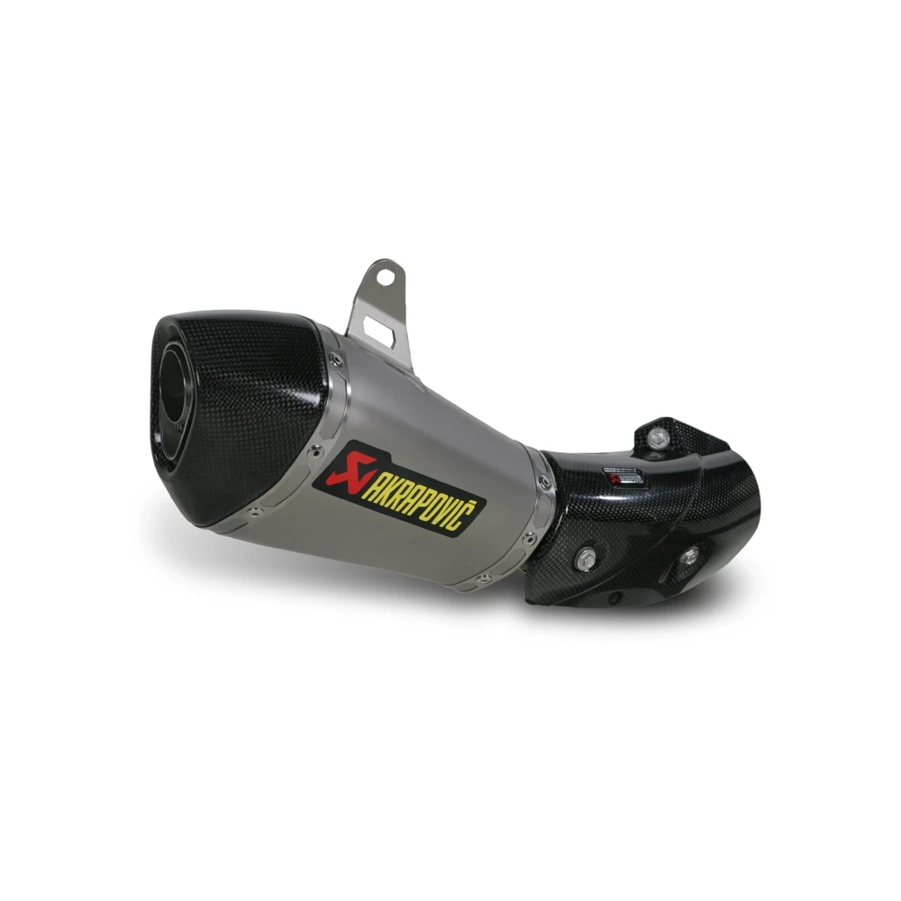 Auspuff AKRAPOVIC SHARP-EDGED (SLIP-ON) in TITAN mit CARBON-ENDCAP zu Kawa