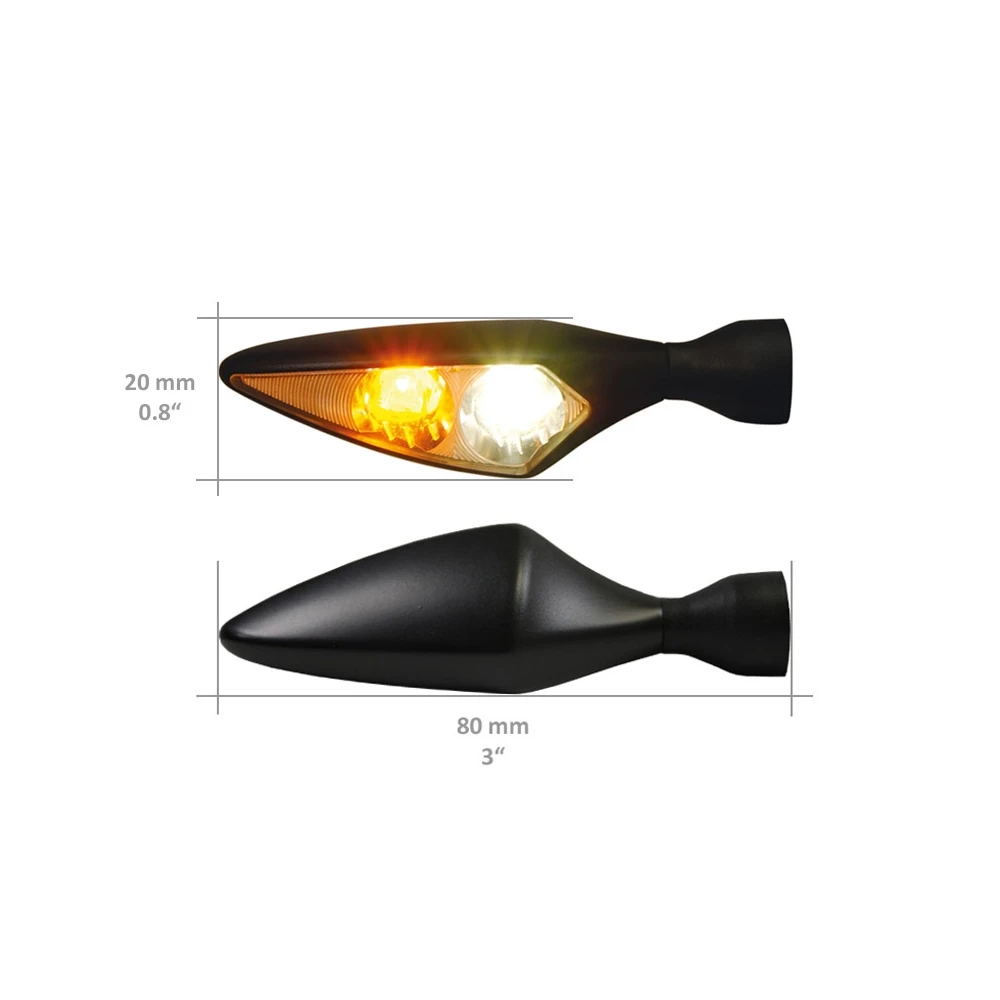 Blinker Kellermann (1 Stück) RHOMBUS PL in schwarz/weiss Blinker und Posit