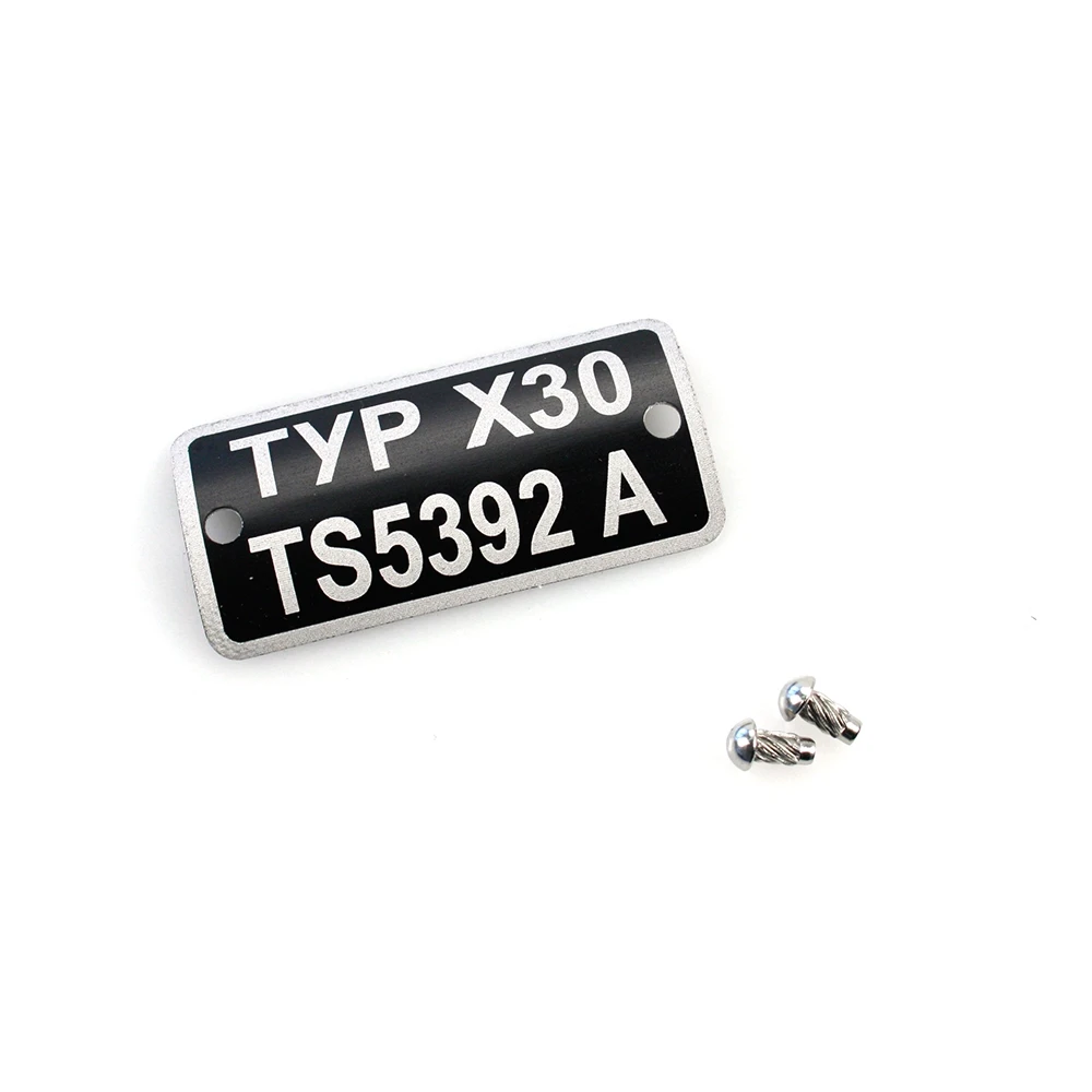 Typenschild X30 TS 5392 A