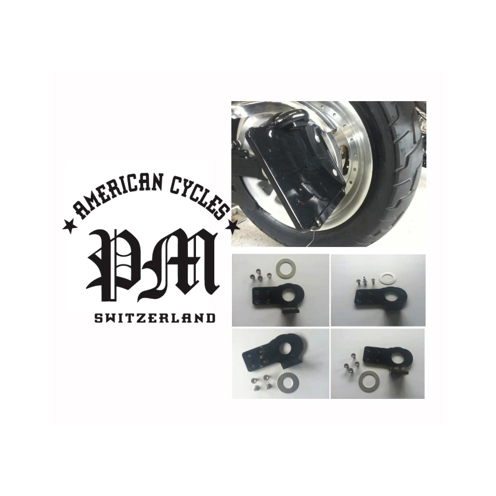 Adapter PM (für seitlicher Kennzeichenhalterung) aus INOX-SCHWARZ beschich