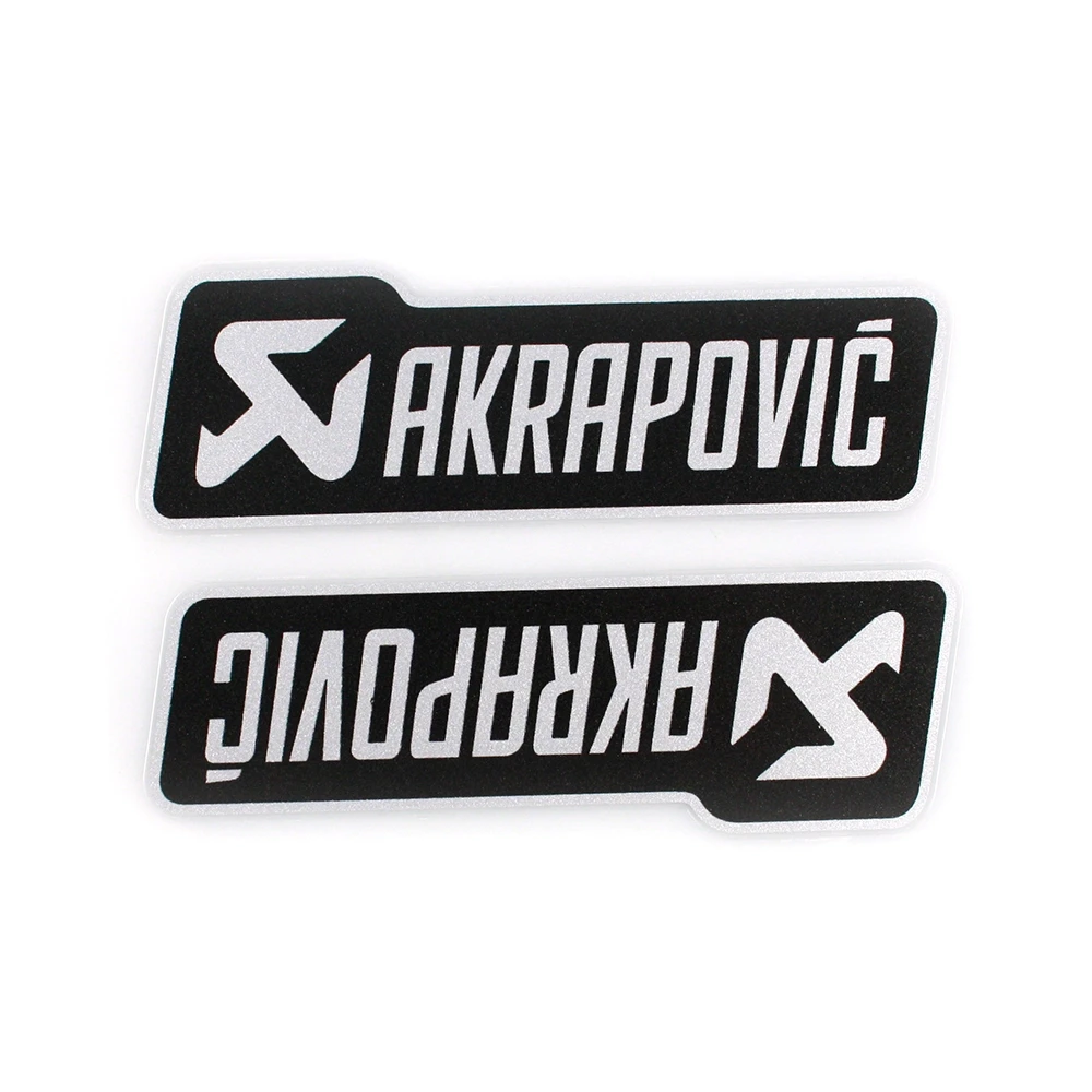 Sticker-Set 4R AKRAPOVIC (10 x 12cm) in Schwarz/Silber