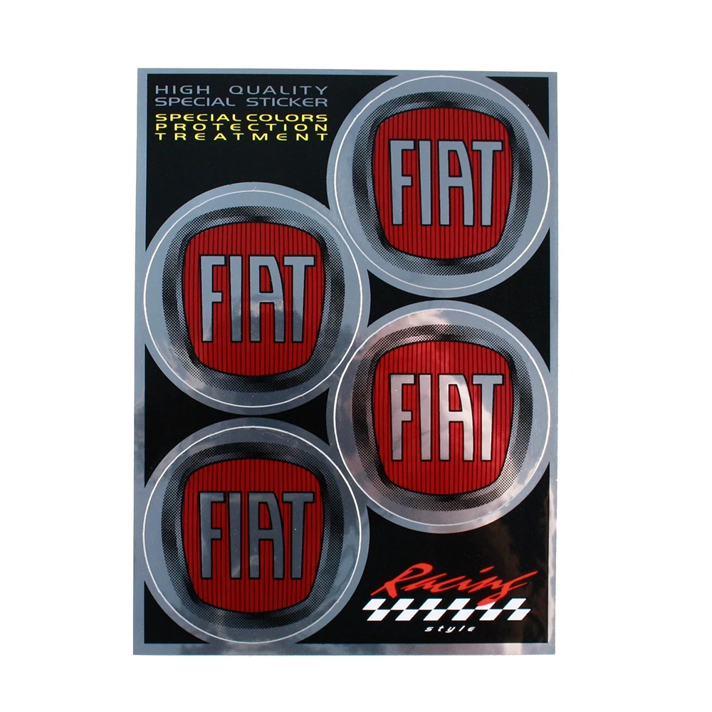 Sticker-Set 4R FIAT (Ø 48mm - 130 x 95mm)