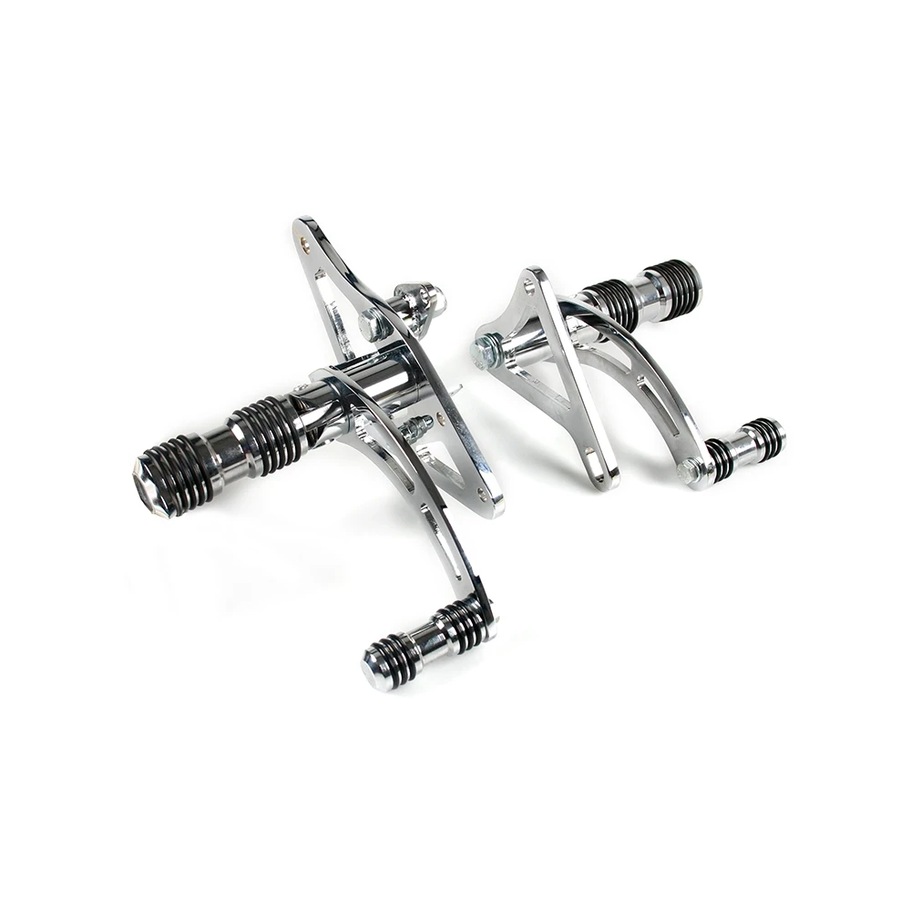 Fussrasteranlage FALCON ROUND STYLE (+ 15cm) in CHROM zu Honda mit CH-Homo