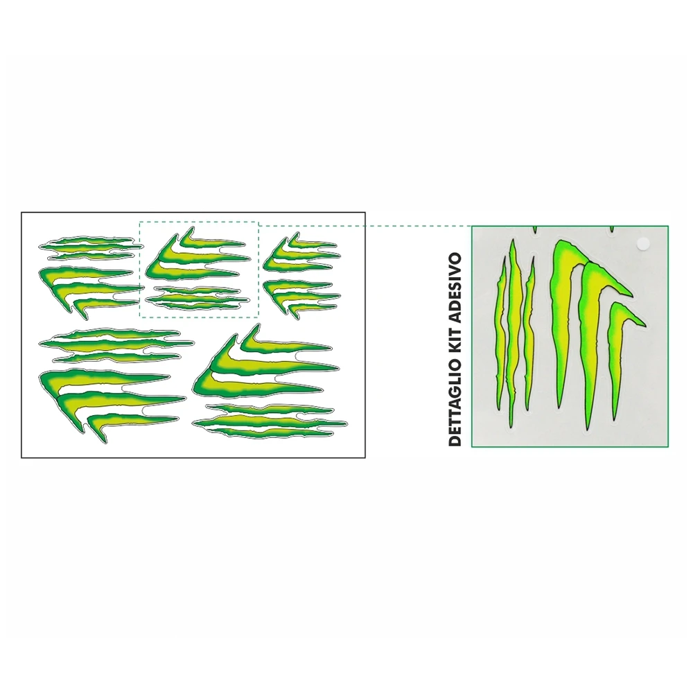 Sticker-Set PRINT MONSTER ENERGY in Grün (25 x 34cm)