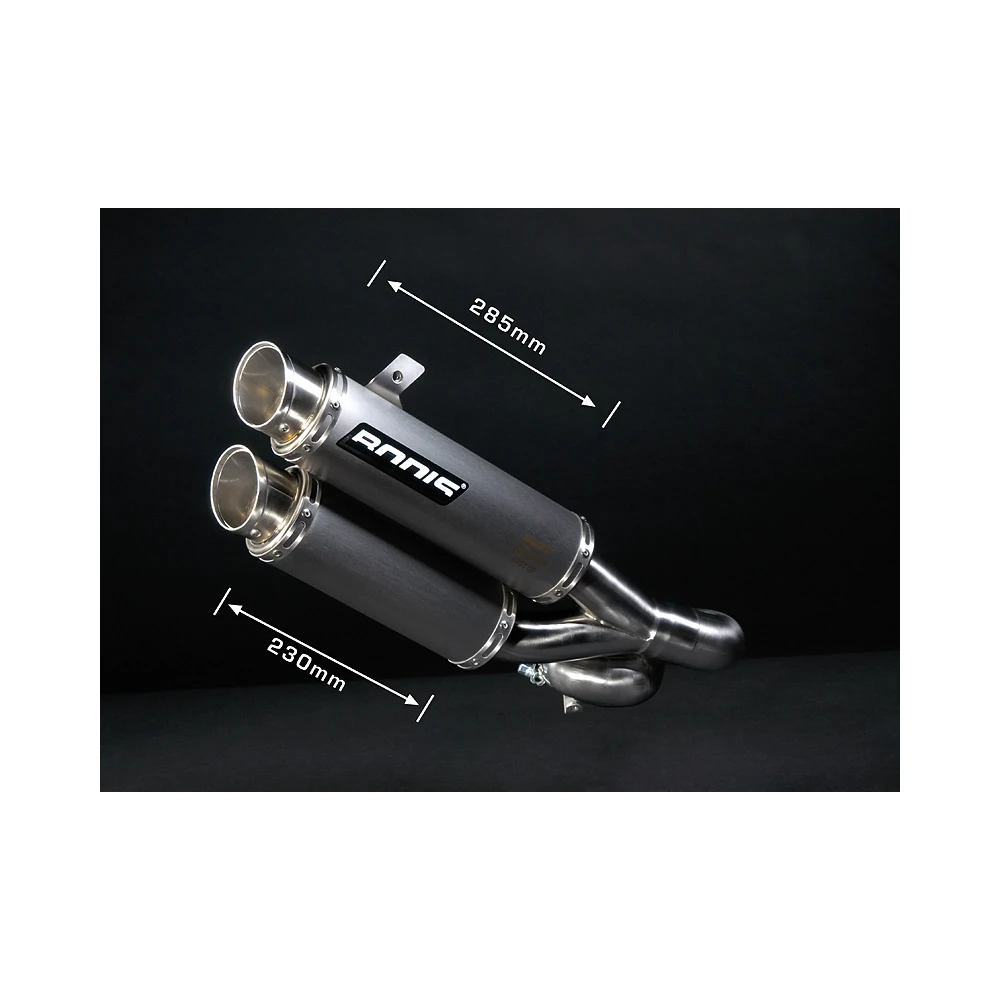 Auspuff BODIS GPC-X2 mit Koffer in INOX-GESCHLIFFEN (SS) zu Honda mit Seit