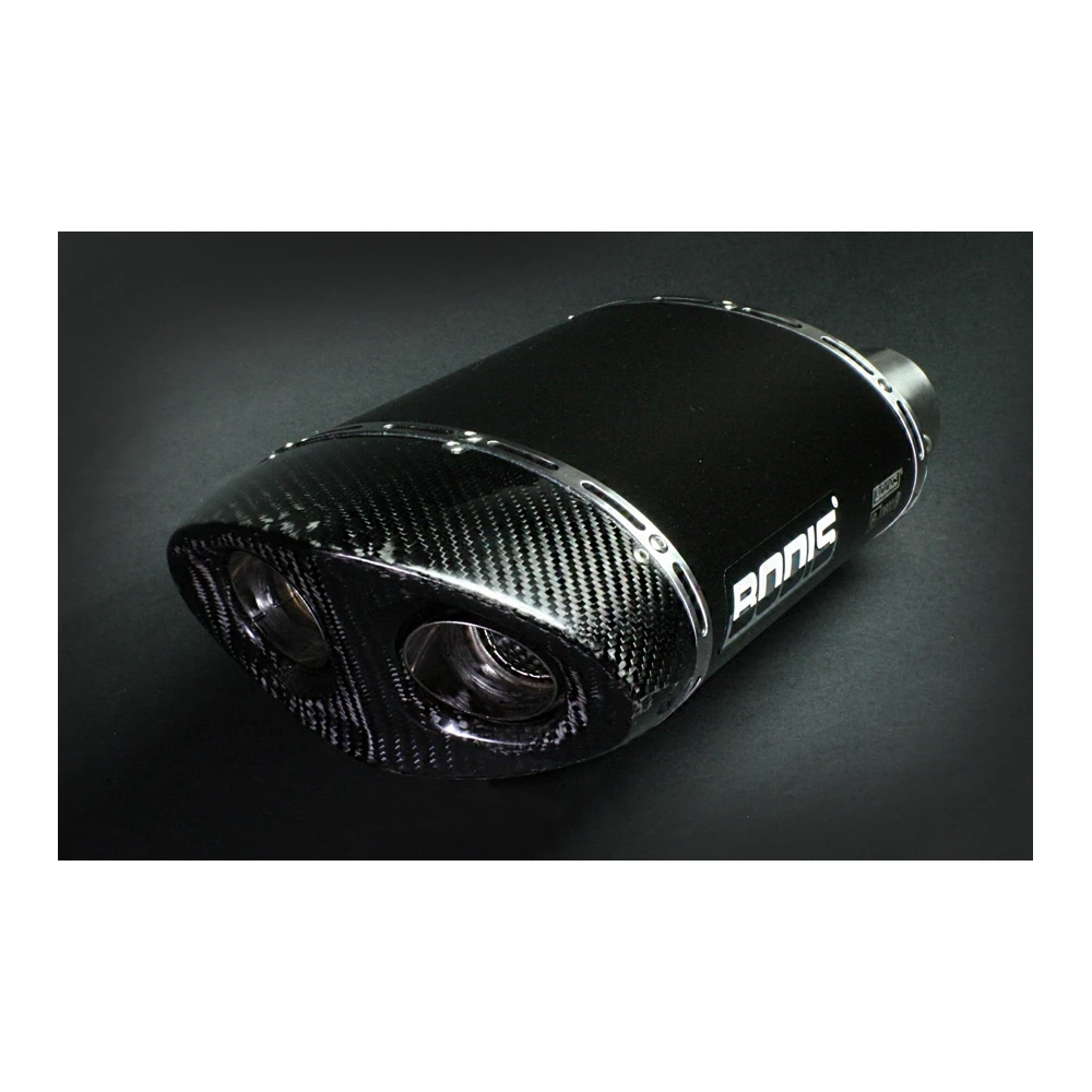 Auspuff BODIS OVAL Q1-S in INOX/SCHWARZ (SS/BL) zu Honda (CH- Homologiert)