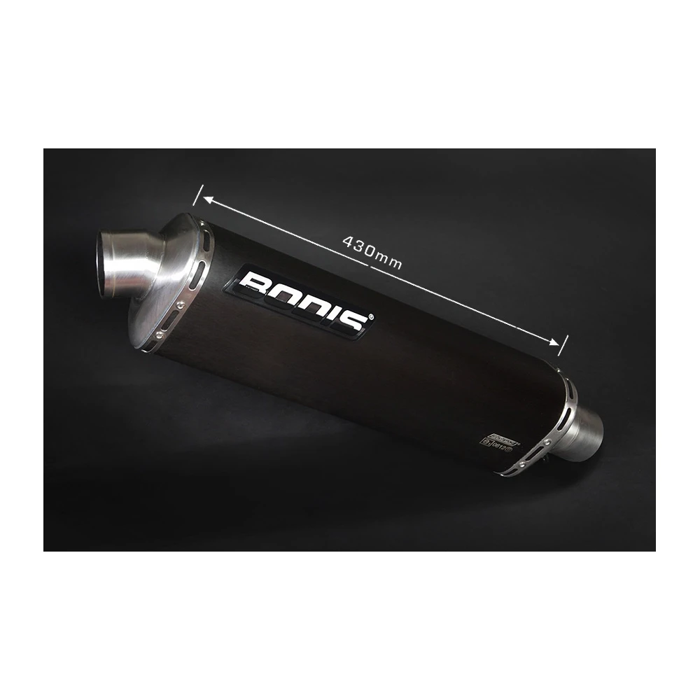 Auspuff BODIS THREE-TEC in INOX/SCHWARZ (SS/BL) zu Suzuki (CH- Homologiert