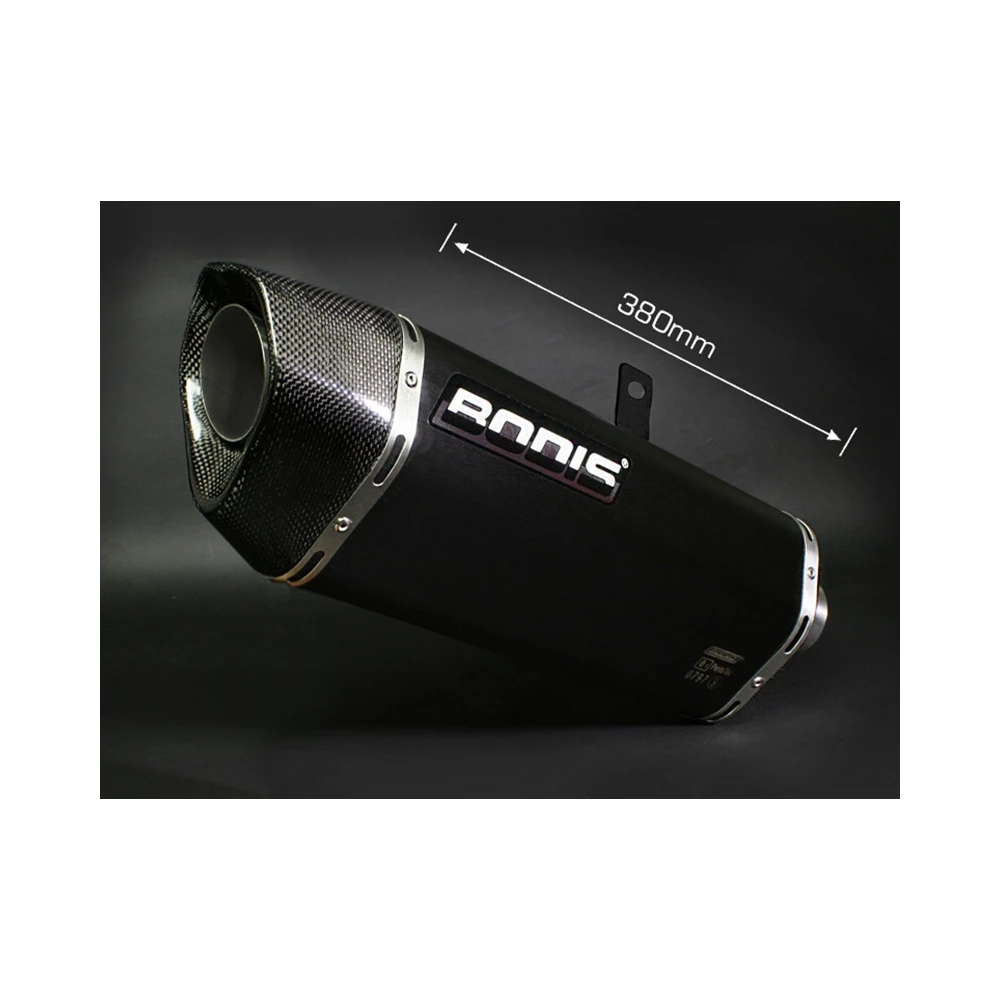 Auspuff BODIS PENTA-TEC in INOX/SCHWARZ (SS/BL) zu Triumph (CH- Homologier