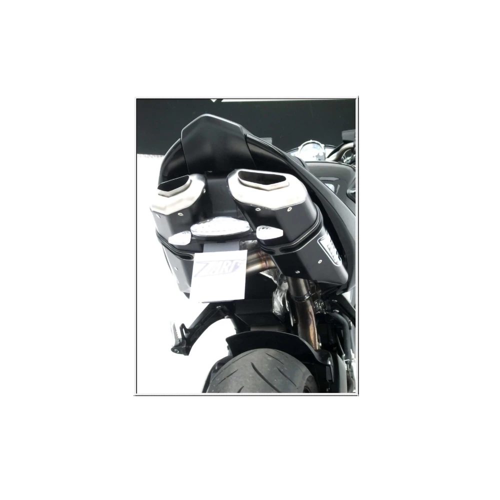 Auspuff ZARD PENTA (2 in 2) in Alu mit Alu- Endcap zu Suzuki (CH- Homologi