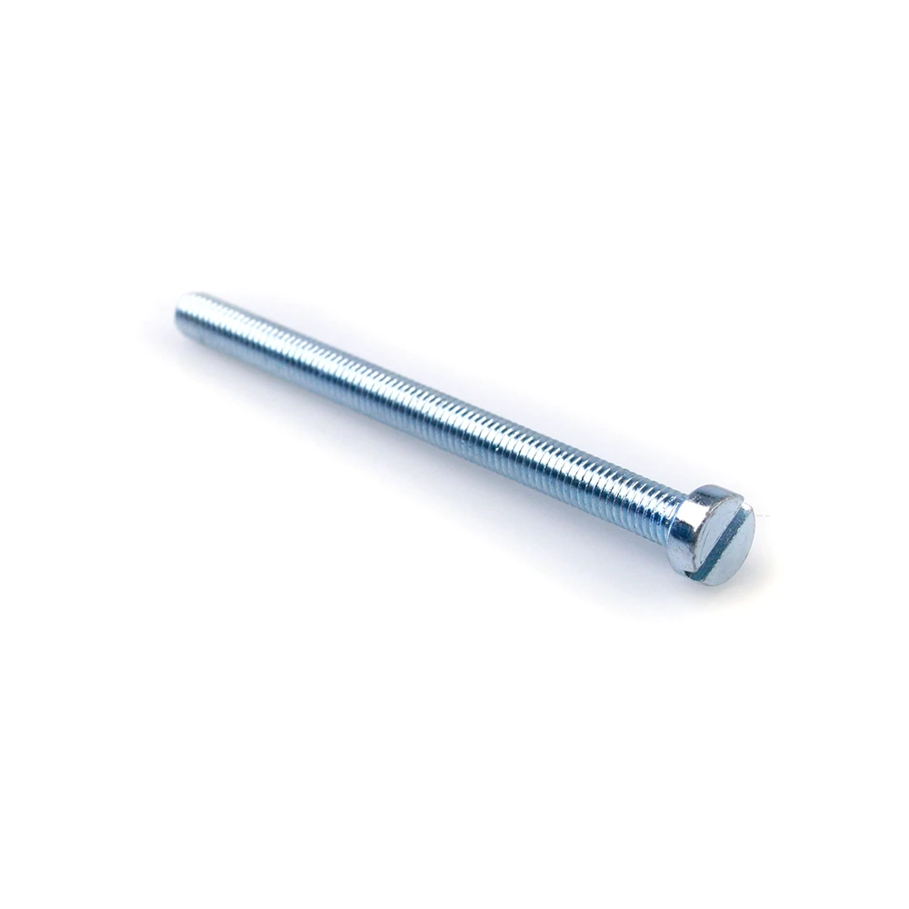 Zylinderschraube mit Schlitz M 6/1 x H 3.9 x L 80 (DIN 84) verzinkt-blau