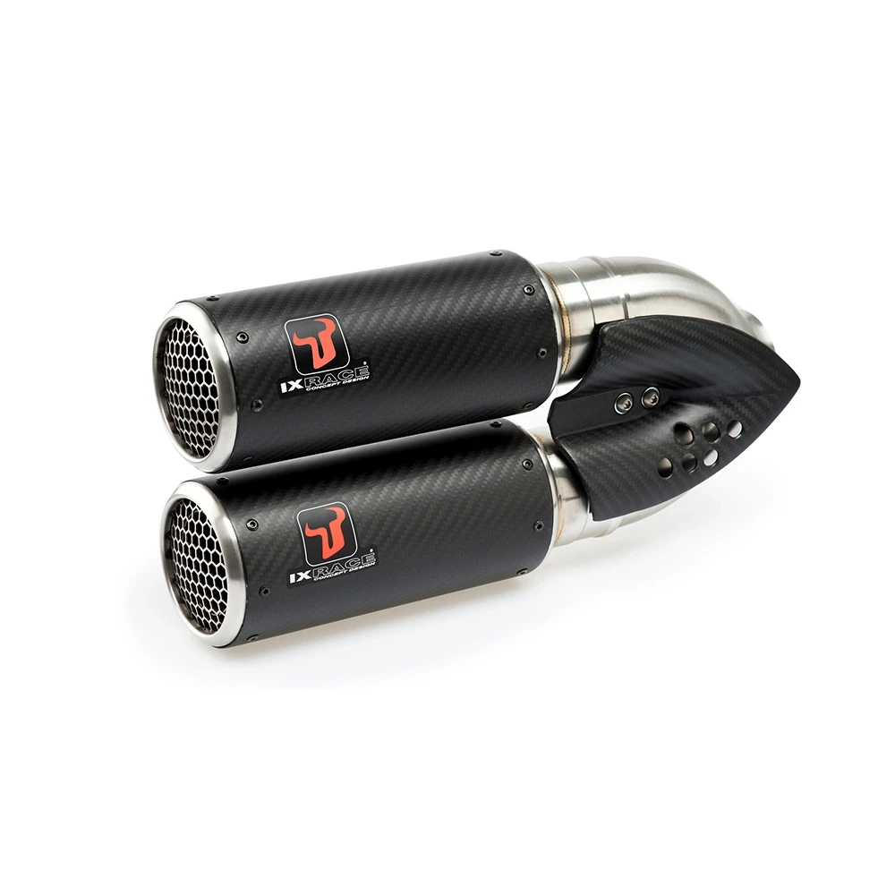 Auspuffanlage IXRACE DC2 Mesh in inox-carbon zu Kawasaki (CH-Hom)