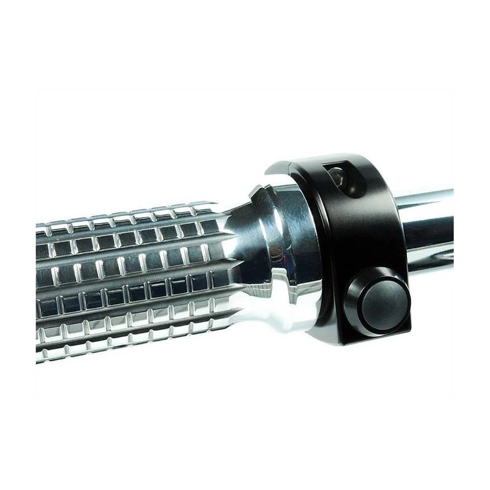 Armatur motogadget m-switch (3 Taster) aus Alu in schwarz, Tasten schwarz,