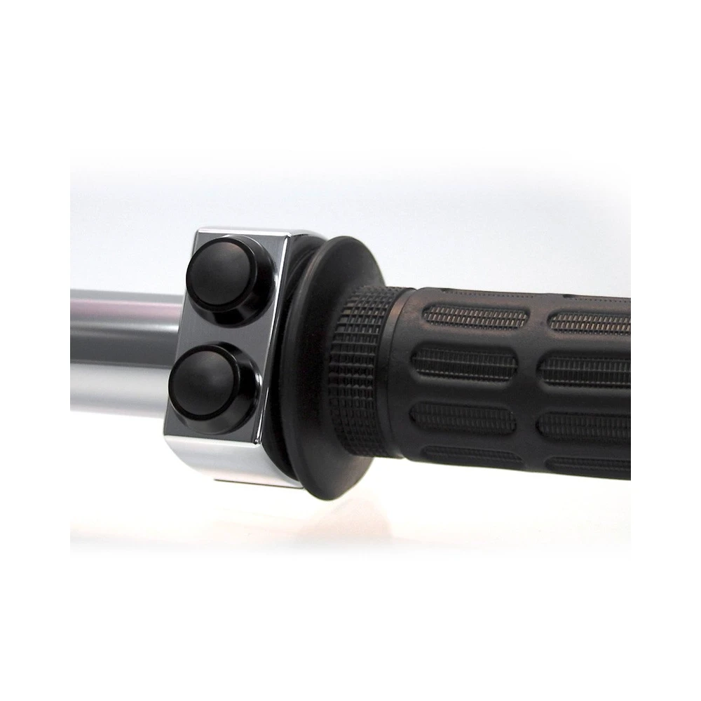 Armatur motogadget m-switch (3 Taster) aus Alu- poliert, Tasten schwarz, f