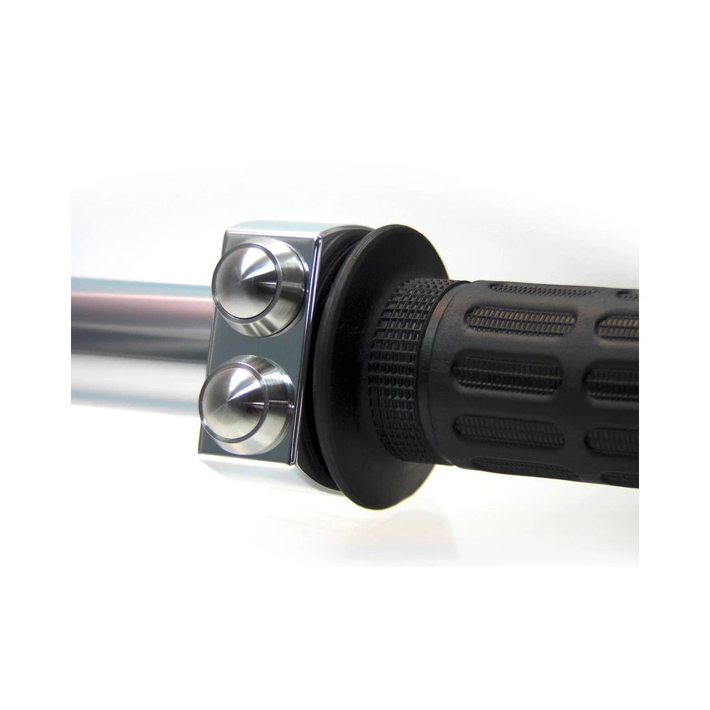 Armatur motogadget m-switch (2 Taster) aus Alu- poliert, Tasten inox, für