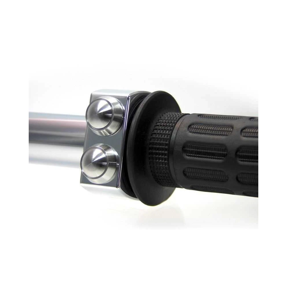 Armatur motogadget m-switch (3 Taster) aus Alu- poliert, Tasten inox, für